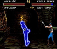 une photo d'Ã©cran de Mortal Kombat 3 sur Nintendo Super Nes